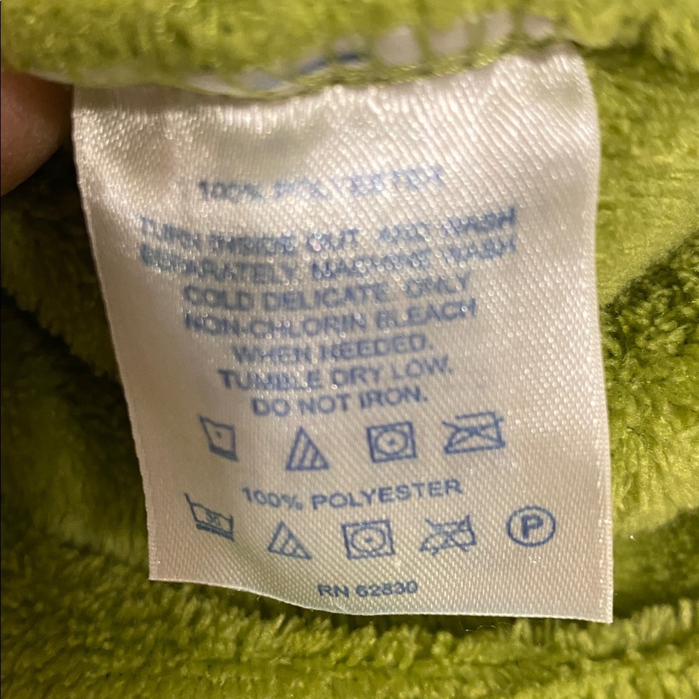 Lands End lime green Teddy Jacket, pre-owned in good shape - Picture 8 of 9